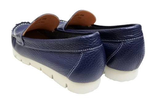 【arui_toe 39512 ネイビー】本革コンフォートローファー